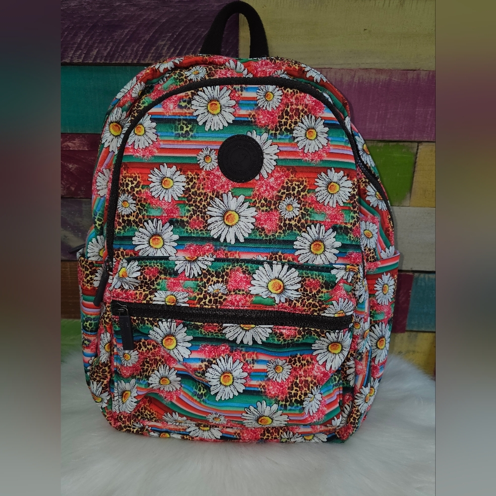 Montanna West Floral Animal Print Backpack Like New